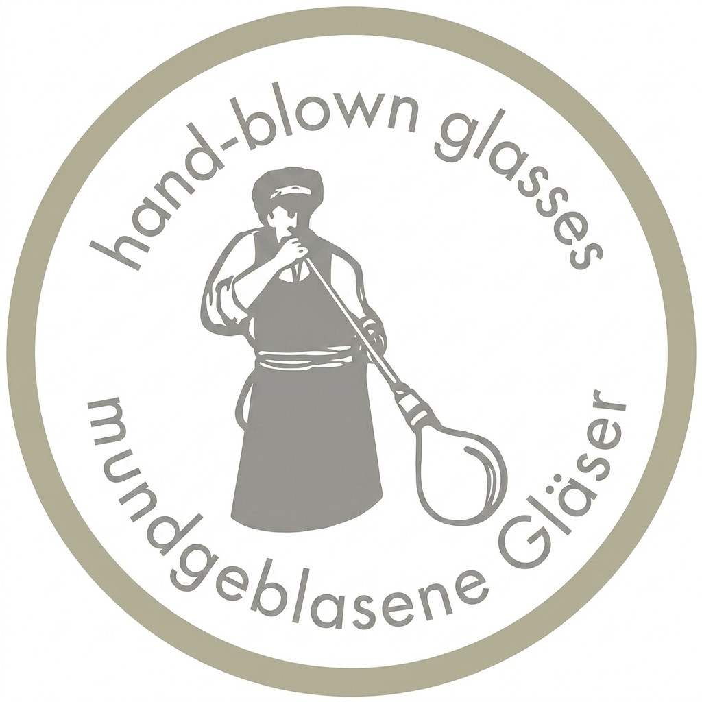 mundgeblasene Gläser sand